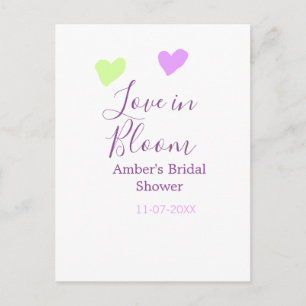 Carte Postale Amour en fleurs cœur coloré nom de la fête de mari