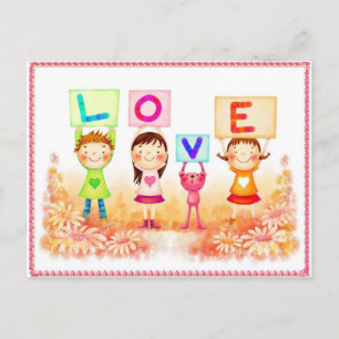 Carte Postale amour enfants