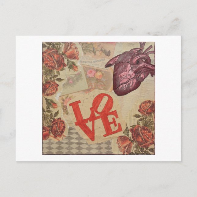 Carte Postale Amour et Coeurs (Devant)