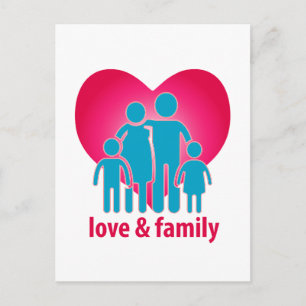 Carte Postale Amour et famille