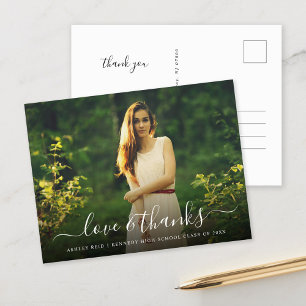 Carte Postale Amour et Merci Graduation Photo Overlay