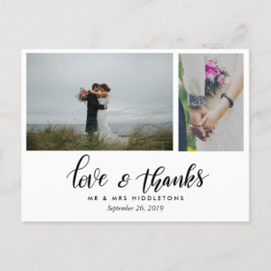 Carte Postale Amour Et Merci Mariages Modernes   Deux photos