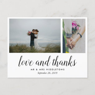 Carte Postale Amour Et Merci Mariages Modernes   Deux photos