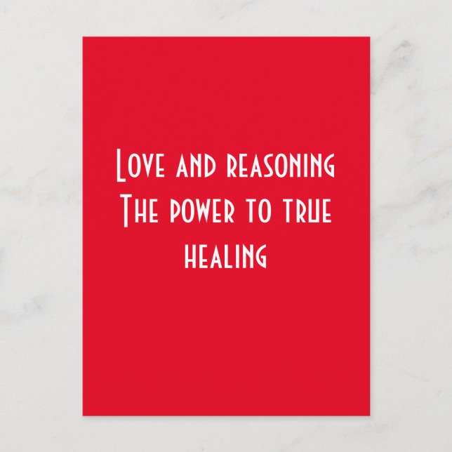 Carte Postale Amour et raisonnement (Devant)
