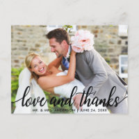 Amour et Remerciements Mariage Moderne M. et Mme.