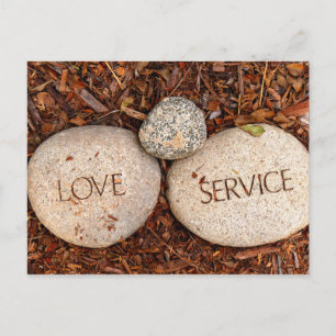 Carte Postale Amour et service - Pierres spirituelles religieuse