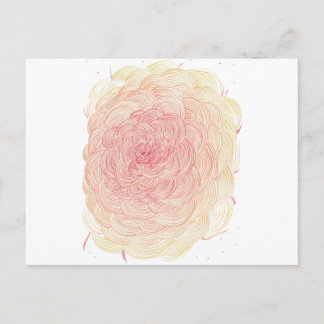 Carte Postale Amour, fleur et cœur pour le bon karma