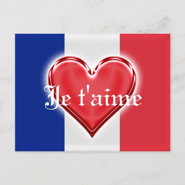 Carte Postale Amour français (Devant)