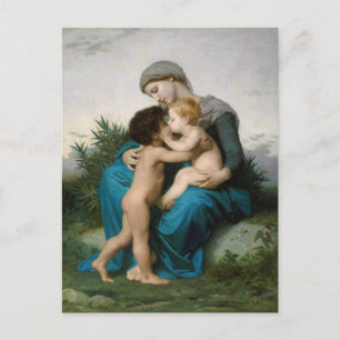 Carte Postale Amour fraternel par William-Adolphe Bouguereau