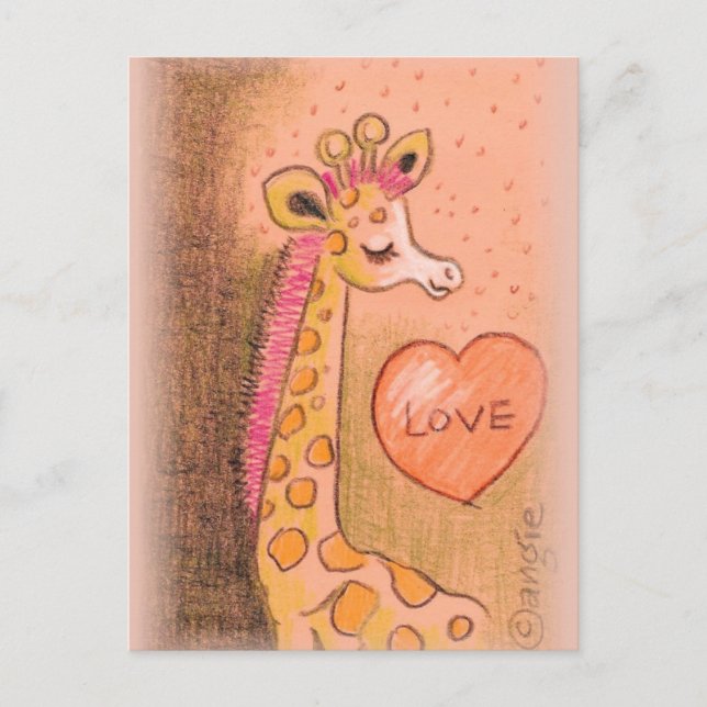 Carte Postale amour Girafe (Devant)