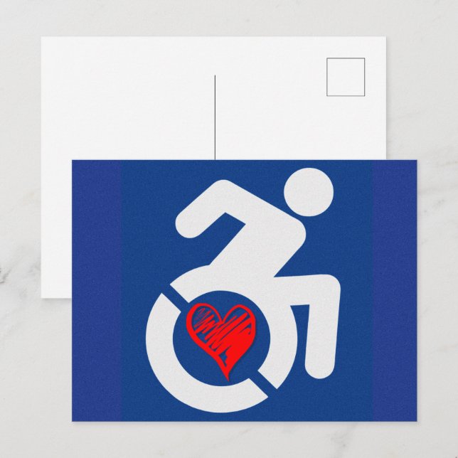 Carte Postale Amour Handicap (Devant / Derrière)