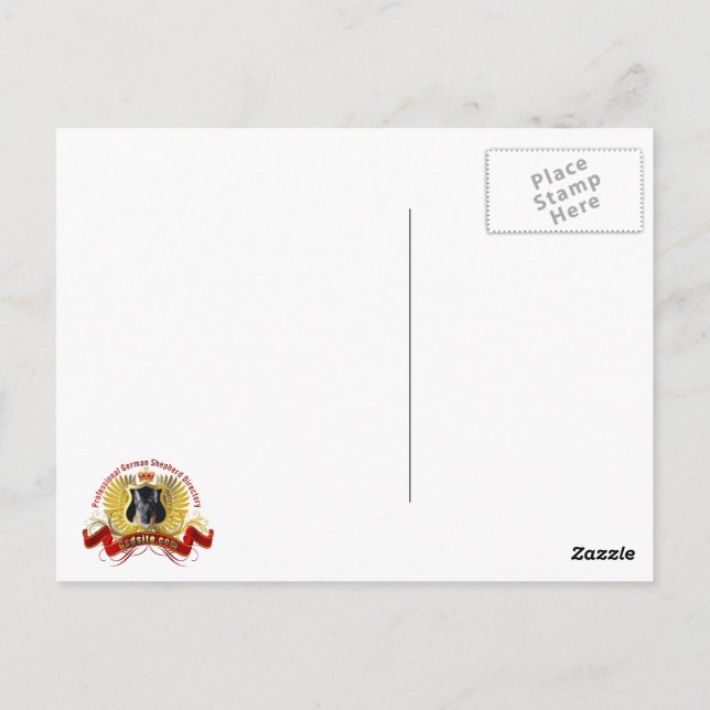 Carte postale Amour inconditionnel berger allemand (Dos)