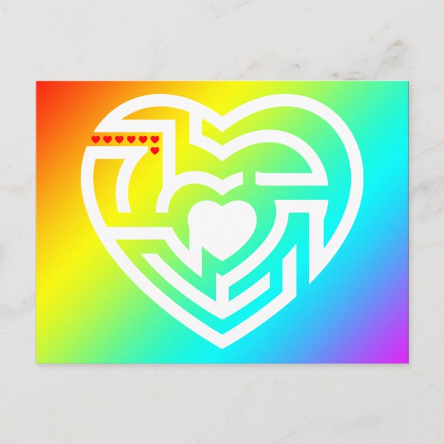 Carte Postale amour labrynth (Devant)