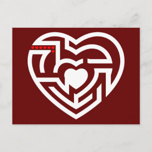 Carte Postale amour labrynth