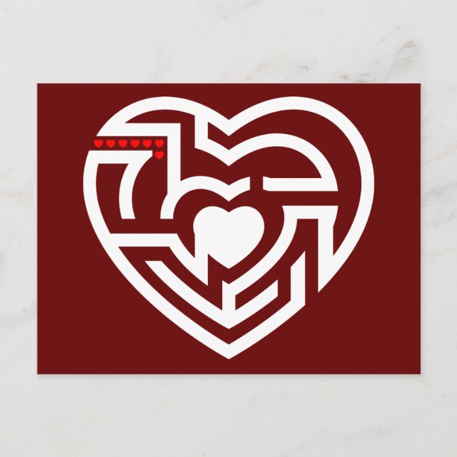 Carte Postale amour labrynth (Devant)