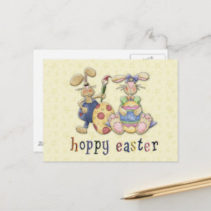 Carte Postale Amour lapin de Pâques