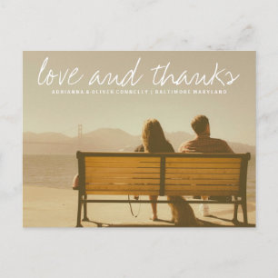 Carte Postale Amour Moderne Et Merci Photo en couple