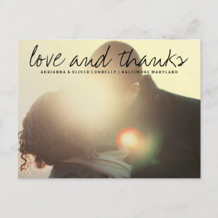 Carte Postale Amour moderne et remerciements Couple Photo2