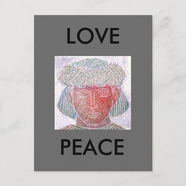 CARTE POSTALE AMOUR PAIX (Devant)