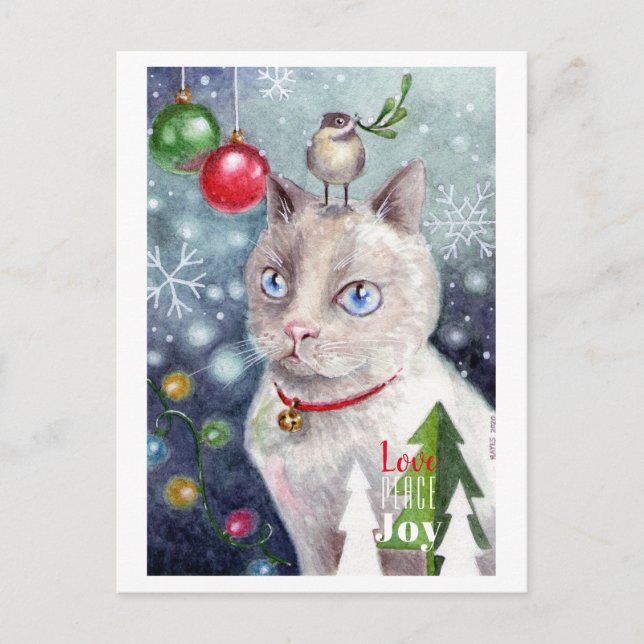 Carte Postale Amour, paix et joie (Devant)