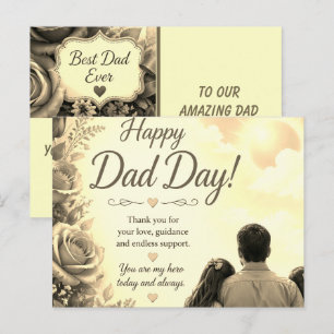 CARTE POSTALE AMOUR POUR PAPA DE SES FILLES