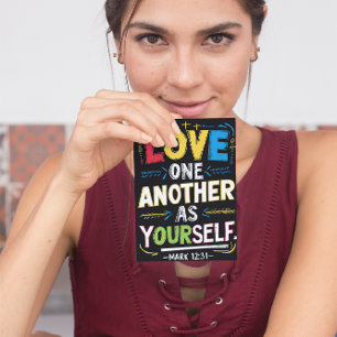 Carte Postale Amour radiant : Embrassez les autres comme vous ch