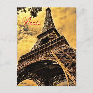 Carte Postale Amour & Romance City Paris Tour Eiffel France