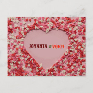 Carte Postale Amour romantique Joyanta & Vokti couleur marron ro