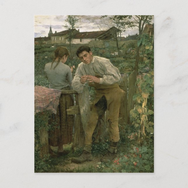 Carte Postale Amour rural, 1882 (Devant)