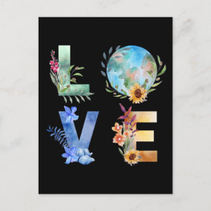 CARTE POSTALE AMOUR SAUVE NOTRE PLANÈTE