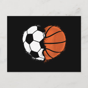Carte Postale Amour Sports Football Basketball Ball Amant Valent