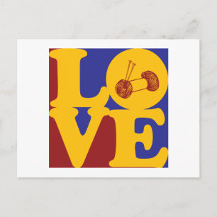Carte Postale Amour tricot