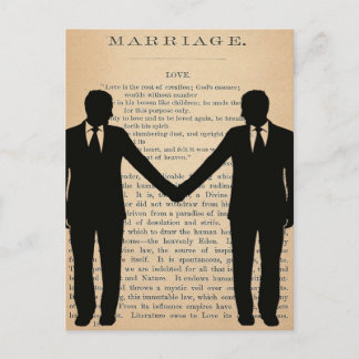Carte Postale Amour vintage et mariage Mariage gay Longfellow