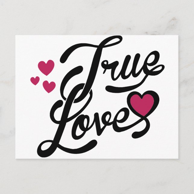 Carte Postale amour vrai (Devant)