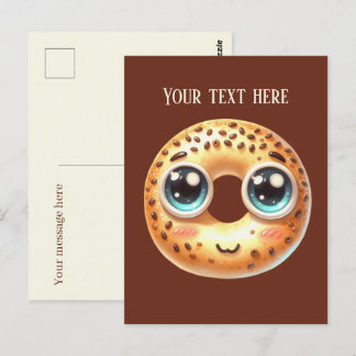 Carte Postale Amoureux de bagel amusant ajouter du texte