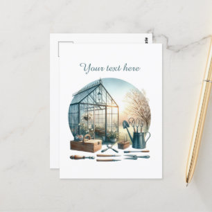 Carte Postale Amoureux de jardinage mignons personnalisables 