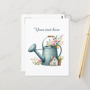 Carte Postale Amoureux de jardinage mignons personnalisables 