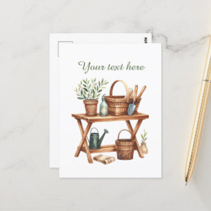 Carte Postale Amoureux de jardinage mignons personnalisables 