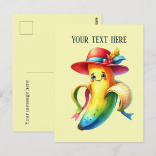 Carte Postale Amoureux de la banane amusant ajouter du texte