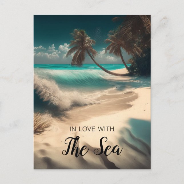Carte Postale Amoureux de la mer | Art tropical (Devant)