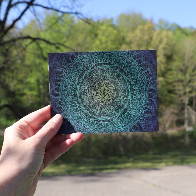 Carte Postale Amoureux de la nature Mandala Art Mandalas Design (Créateur téléchargé)