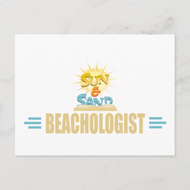 Carte Postale Amoureux de la plage (Devant)