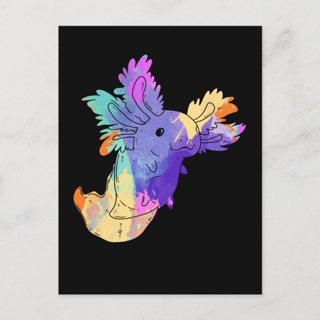 Carte Postale Amoureux de l'amphibien Axolotl Kawaii (Devant)