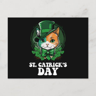 Carte Postale Amoureux de les chats de la Saint-Patrick