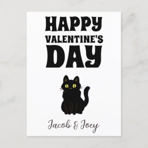 Carte Postale amoureux de les chats, Joyeux jour des valentines 