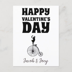 Carte Postale amoureux de les chats, Joyeux jour des valentines