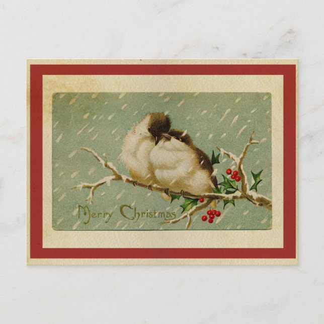 Carte Postale Amoureux de Noël vintage (Devant)
