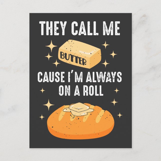 Carte Postale Amoureux de pain beurré Petit-déjeuner Foodie (Devant)