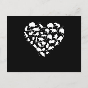 Carte Postale Amoureux des animaux de souris de coeur Rodent Mic