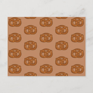 Carte Postale Amoureux des bretzels salés Forme de boucle de nou